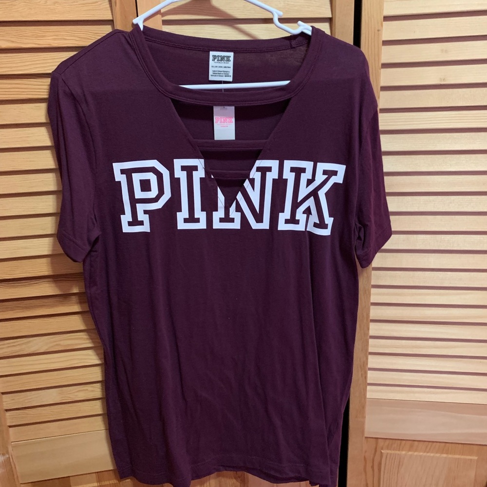 Vs Pink Cutout Campus Tee Xs - Picture 2 of 2
